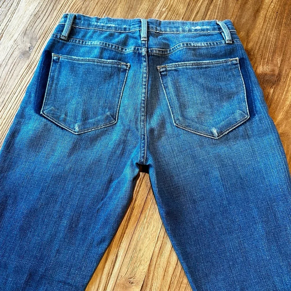 Frame Women’s Le High Straight Leg‎ Merriweather Distressed Denim Jeans
